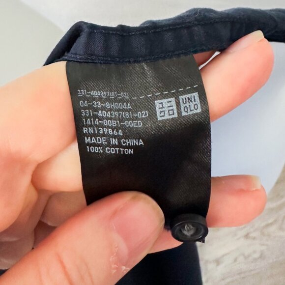 Uniqlo Navy Button Down Shirt - Picture 9 of 9